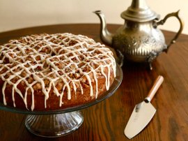 A traditional dish and record for Sour Cream Coffeecake from food historian Gil Marks regarding record kitchen area