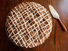 a conventional meal and record for Sour Cream Coffeecake from meals historian Gil Marks from the record Kitchen