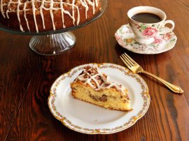 A traditional recipe and history for Sour Cream Coffeecake from food historian Gil Marks on The record home