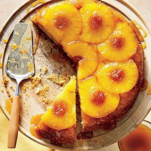 Honey-Pineapple Upside-Down Cake; picture: Hector Sanchez; Styling: Heather Chadduck Hillegas
