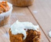 Low-fat,  high-fiber,  smooth & fluffy carrot cake cupcakes with a secretly healthier frosting and an astonishing 74percent of the suggested Vitamin A in one portion! Recipe right here: http://chocolatecoveredkatie.com/2015/04/01/healthy-carrot-cake-cupcakes/