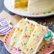 This Funfetti Layer Cake recipe is on sallysbakingaddiction.com!