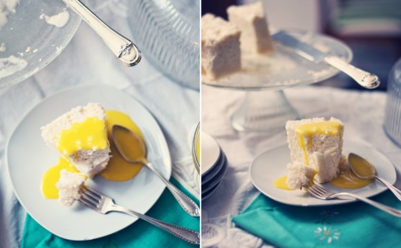 Lemony Angel Food Cake