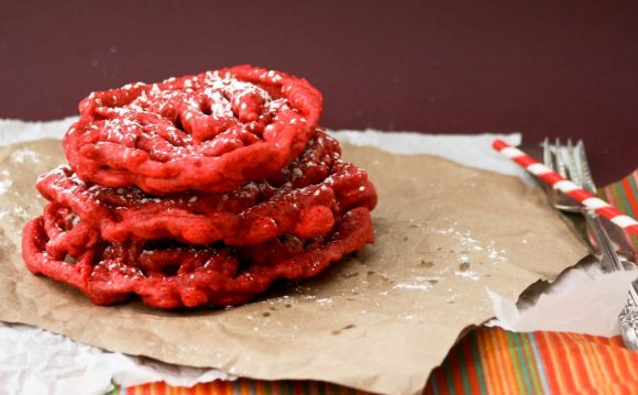 Red Velvet Funnel Cakes