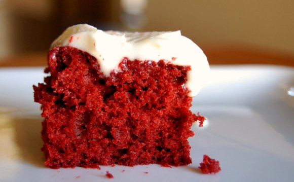 Red velvet poke cake