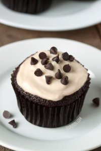 100% Whole Grain Chocolate Cupcakes with Espresso Cream Cheese Frosting. No-one will have a clue why these super damp cupcakes are designed healthiest!