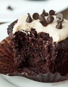100percent wholemeal Chocolate Cupcakes with Espresso Cream Cheese Frosting – nobody will know that these extremely wet cupcakes are designed healthier!
