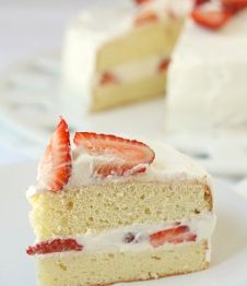 A slice of Japanese Strawberry Shortcake