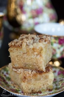 Apple Coffee Cake w/ Streusel Topping - Apples make any cooked thing extremely damp, as they continue providing from the dampness into the dessert long after they truly are baked, not just maintaining it very moist and maintaining it from going stale much longer. The Streusel Topping offers this cake of a crunch and caramel flavor. by LetTheBakingBeginBlog.com