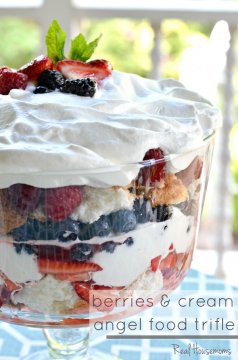 Berries and Cream Angel Food Trifle | Real Housemoms