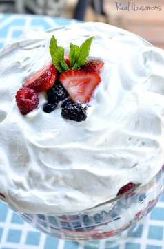 Berries and Cream Angel Food Trifle | Real Housemoms