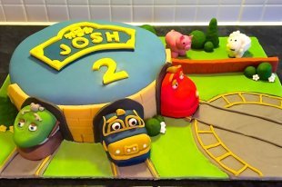 Chuggington dessert. Birthday dessert for a-two yr old.