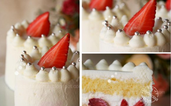 Japanese Strawberry sponge cake recipe