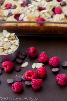 Dark Chocolate Raspberry Coffee Cake by sallysbakingaddiction.com