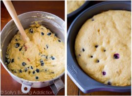 Deliciously sweet and light Lemon Blueberry Layer Cake. Tangy cream cheese frosting gives each bite a sweet touch!_-8
