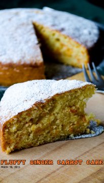 Fluffy Ginger Carrot Cake | giverecipe.com | #cake #carrot #ginger