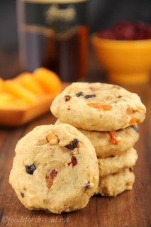 Fruitcake Cookies -- a healthy and balanced angle on holiday classic. Soft, thick & so addicting!