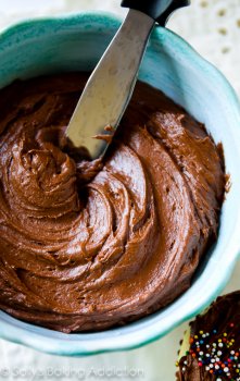 Homemade Milk Chocolate Frosting - smooth, velvety, and wealthy! Recipe by sallysbakingaddiction.com