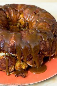 Homemade Monkey Bread with Caramel Sauce