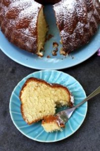 making Classic Sour Cream Pound Cake