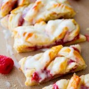 Iced Raspberry Danish Pastry