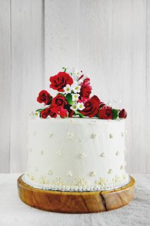 Magnolia’s Red Velvet Cake with Whipped Vanilla Frosting