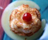 Pineapple Angel Food Cupcakes with Pineapple Glaze