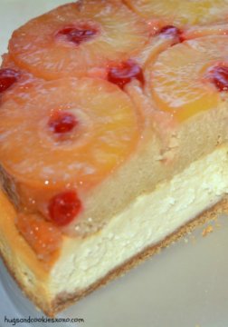 pineapple upside down cheesecake piece