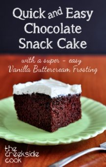 fast and simple Chocolate Snack Cake on Creekside Cook