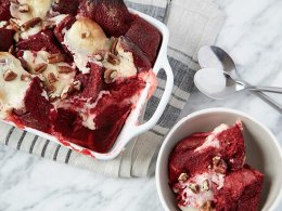 Red Velvet Bread Pudding