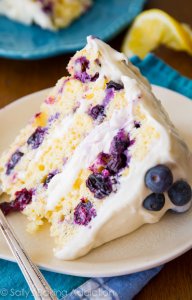 Sally's Baking Addiction | Delicious Lemon Blueberry Layer Cake!