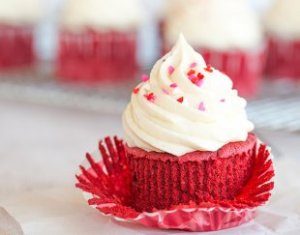 the most effective purple velvet cupcakes - an attractive red colorization, damp and fluffy, and topped with luscious cream-cheese frosting.