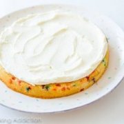 This Funfetti Layer Cake dish is on sallysbakingaddiction.com!