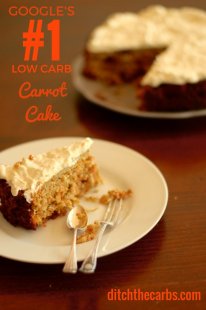 This is Google's no.1 Low Carb Carrot Cake. No added sugars, gluten free, grain free and wheat free. Simple recipe to follow and the most amazing cream cheese frosting to top it all off. #lowcarb #sugarfree | ditchthecarbs.com