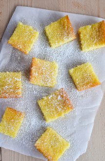 TWO INGREDIENT LEMON BARS from Rachel Schultz