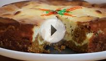 Cheesecake-swirled carrot cake