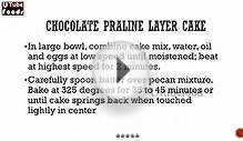 CHOCOLATE PRALINE LAYER CAKE -- Cake Recipes -- Making of