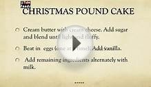 CHRISTMAS POUND CAKE - WORLD RECIPES - EASY TO LEARN