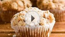 Cinnamon Coffee Cake Muffins Recipe Card - Crunchy Creamy