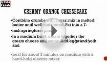 CREAMY ORANGE CHEESECAKE - ORANGE RECIPES - EASY RECIPES