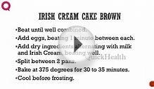 IRISH CREAM CAKE BROWN -- Cake Recipes -- How to Cook