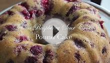 Raspberry Lemon Sour Cream Pound Cake