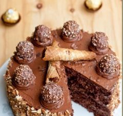 everyone knows how wonderful Ferrero Rocher sweets tend to be, and that means you don’t need me letting you know that this cake is great!